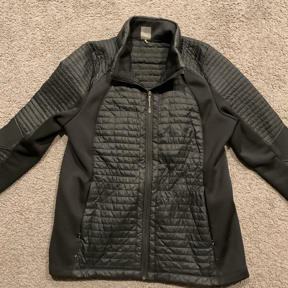 Calia Black Quilted Coat Jacket Lighweight Winter Skiing Casual sz XL